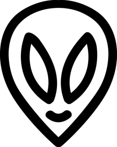 Alien Hand Drawn Head Outline Line Art Svg Vector, Free Vectors File